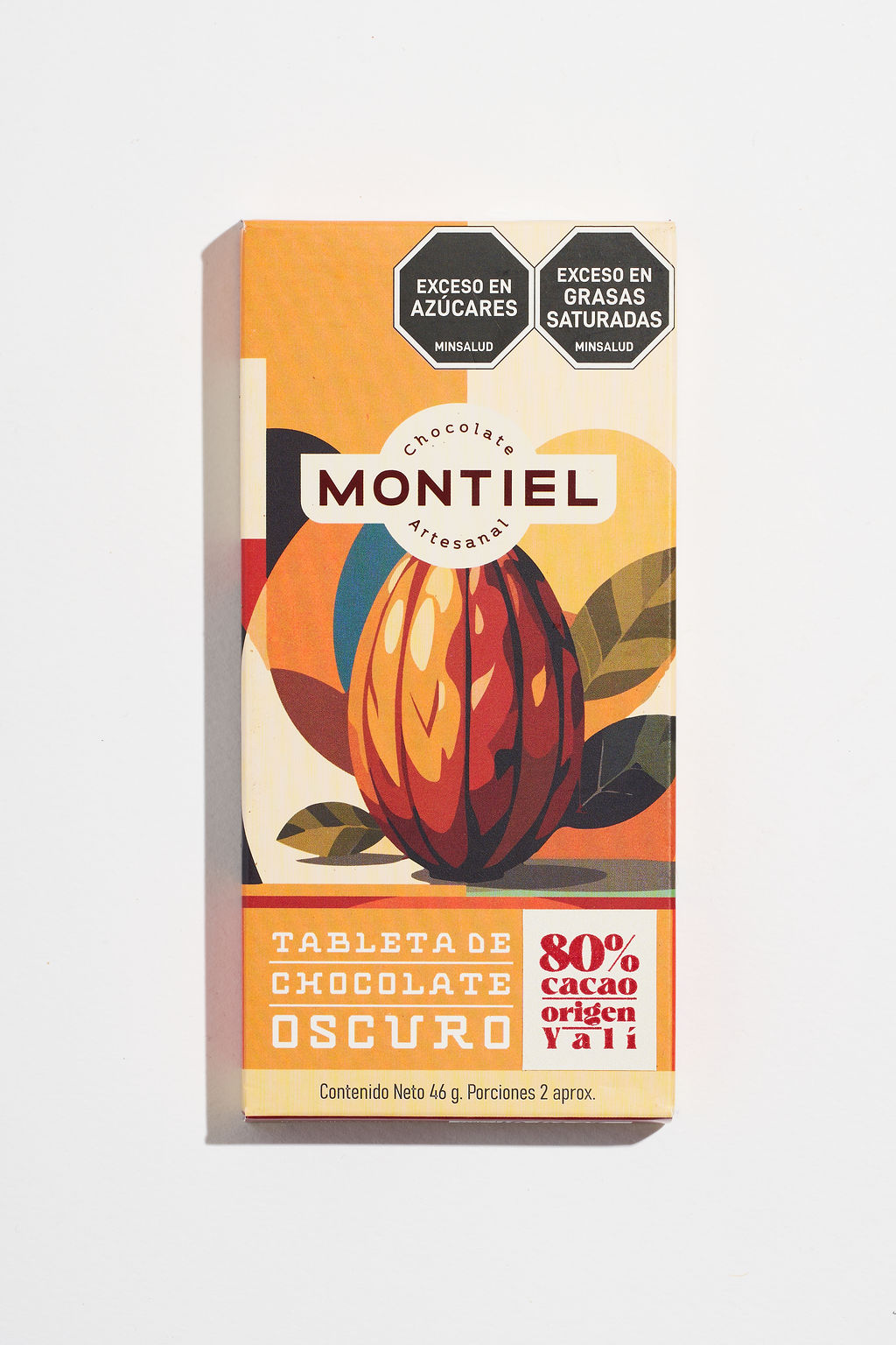 Tableta oscura 80% cacao Origen Yalí Antioquia - Montiel Chocolate Artesanal